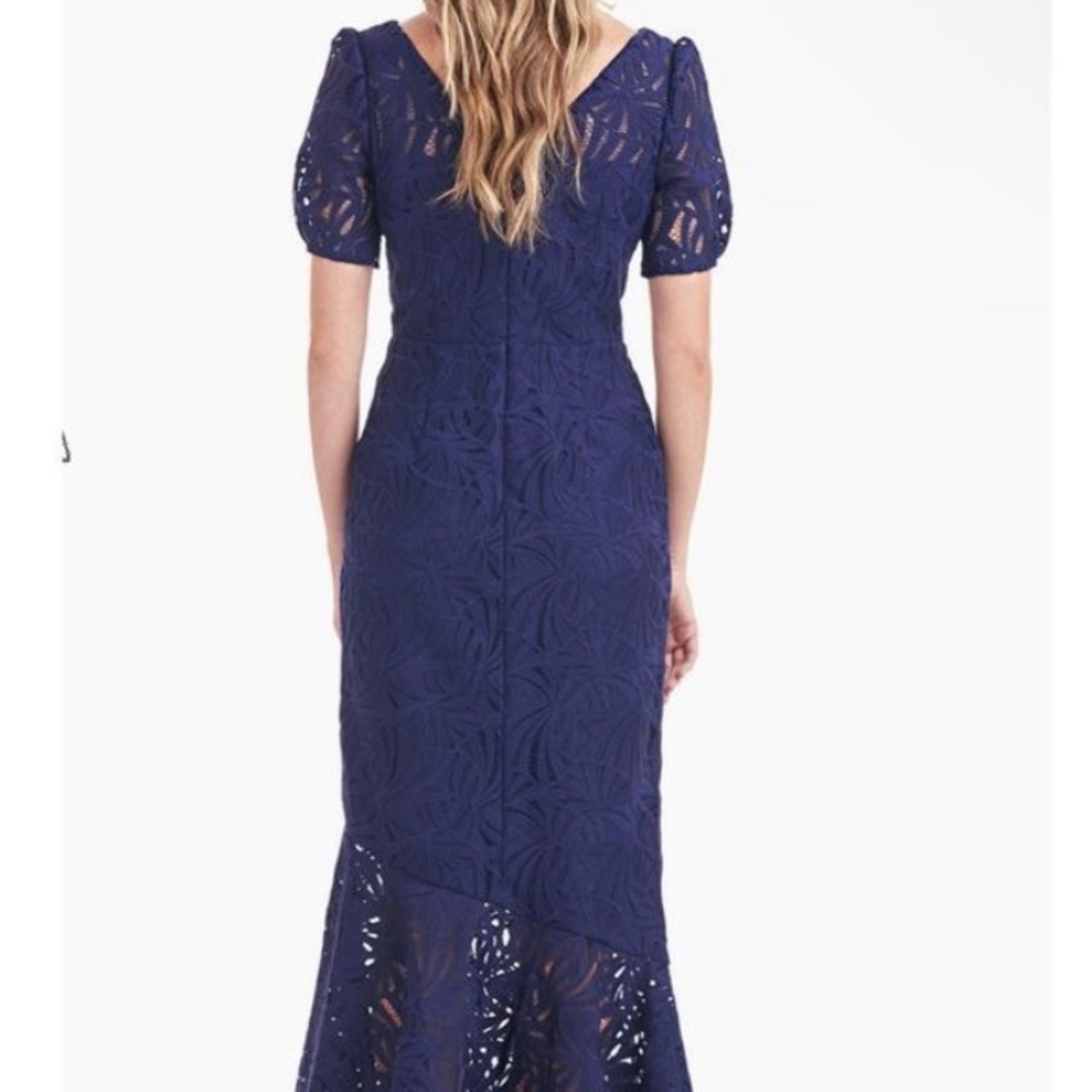 Kay Unger New York Zoey Lace Tea Length Dress - Picture 6 of 17